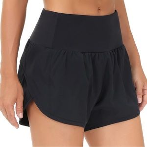 Womens High Waisted Running Shorts Quick Dry Athletic Workout Shorts with Mesh